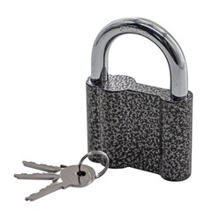 70-0-098 Замок навесной, сталь 3 ключа, 75x25x57, дужка 11мм (РемоКолор)