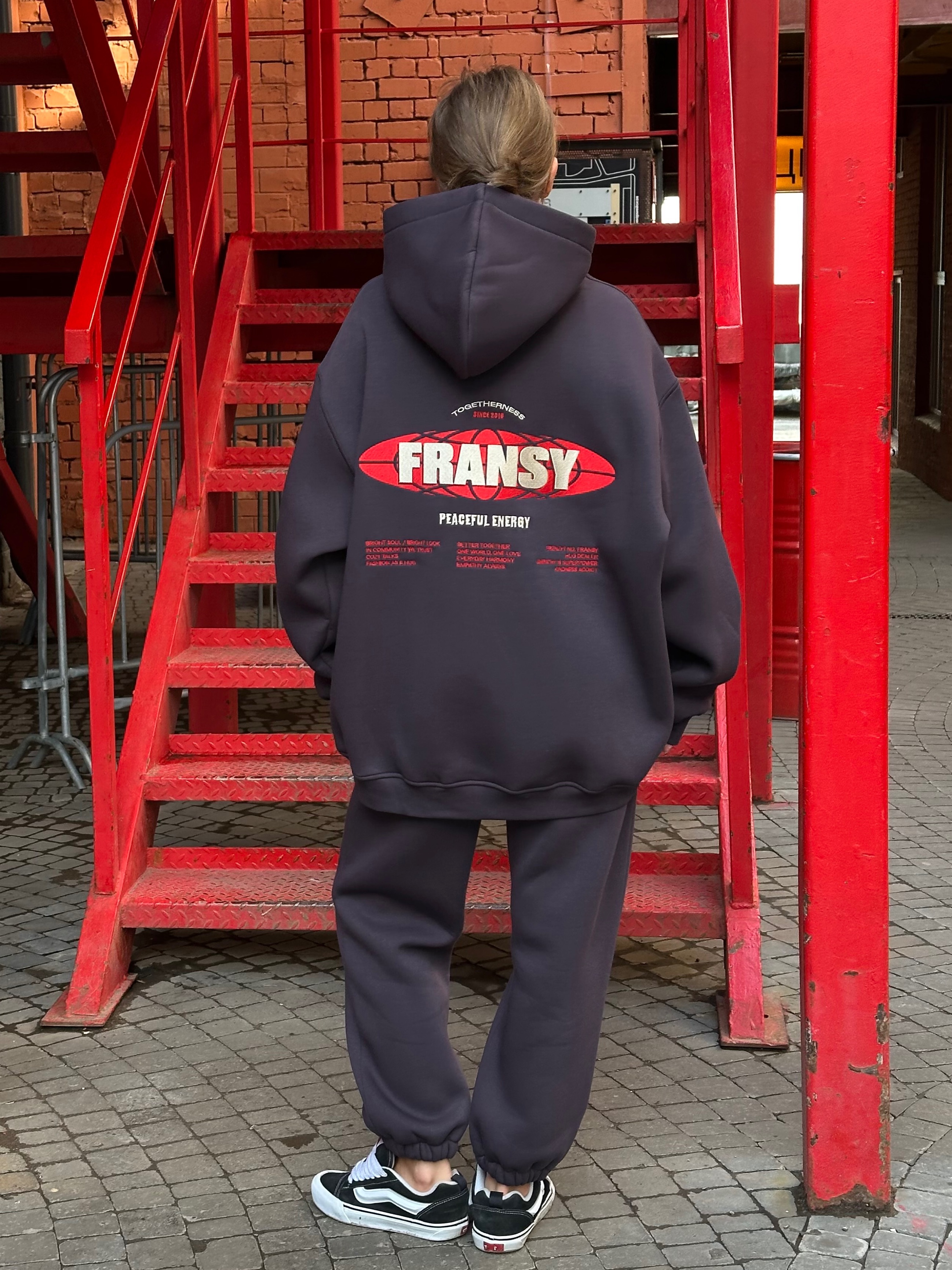 Худи 03 FRANSY PLANET, с начесом, антрацит