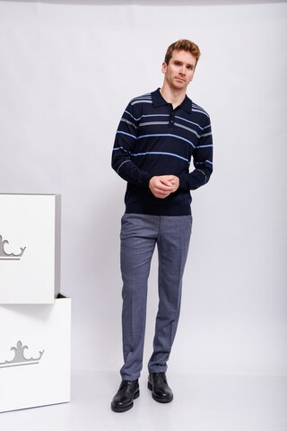 CUDGI Поло из шерсти с тенселом на пуговицах