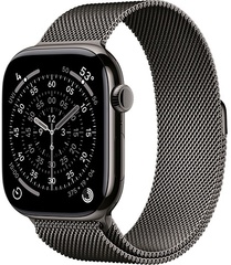 Apple Watch Series 11 46mm Slate Titanium Case with Milanese Loop Slate