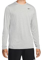 Теннисная футболка Nike Dri-Fit Legend Long Sleeve Fitness Top - tumbled grey/silver/black