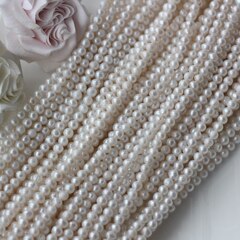 Жемчуг натуральный речной, приплюснутый, 4,5-5 мм, 1 нить, Ж006