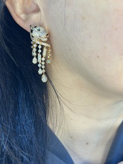 Серьги PANTHERE, качество VGold цвет розовое золото в стиле CARTIER