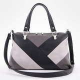 Сумка Саломея 595 мульти итальянский серо-черный