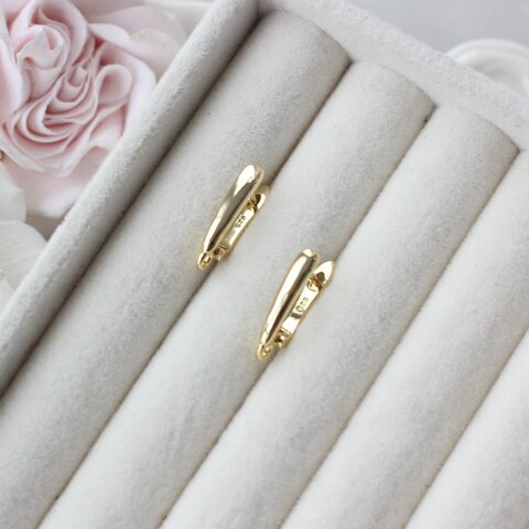 УЦЕНКА!!! Швензы 17*3 мм с английским замком, позолота, У105