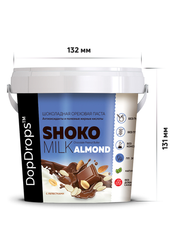 Шоколадная паста арахисовая с лепестками миндаля 1000 г