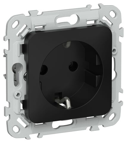 FLITE Роз. с з/к без з/ш б/к 16А РС11-1-ФлЧ чер. IEK