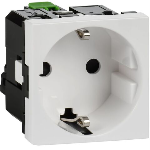 Розетка з/к з/ш б/з белая