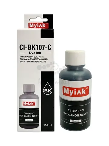 Чернила для CANON CLI-451BK (100мл,black Dye) CI-BK107-C Gloria™ MyInk