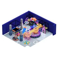 Детский игровой лабиринт «Галактика» 80 м²