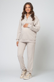 Спортивный костюм для беременных и кормящих 15825 серый беж