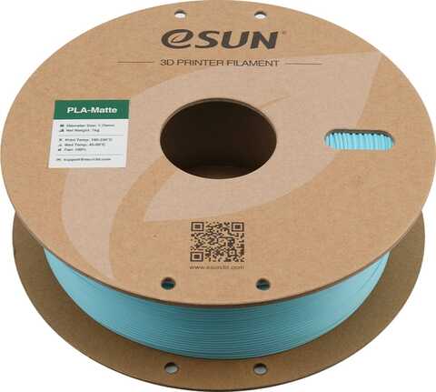 Катушка пластика ePLA Matte ESUN 1.75 мм 1кг., Light Blue (Голубой)