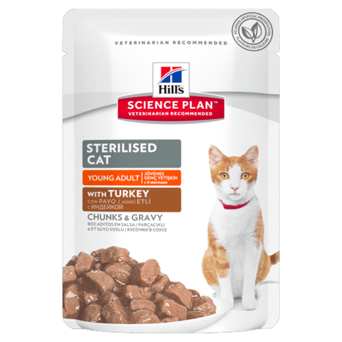 купить Hill's™ Science Plan™ Pauch Sterilised Cat Young Adult with Turkey пауч (влажный корм) для стерилизованных кошек до 6 лет с индейкой