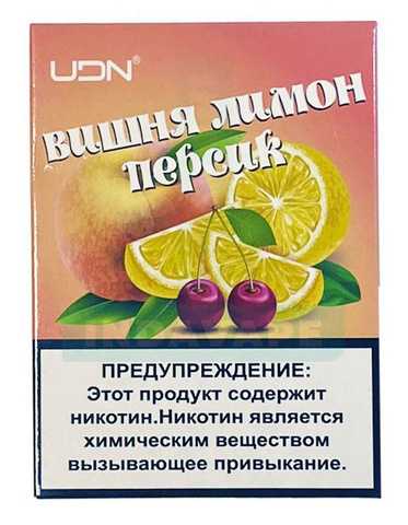 Картриджи UDN X - Вишня Лимон Персик 3 штуки