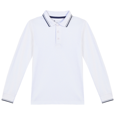 Белый джемпер-поло для мальчика KOGANKIDS