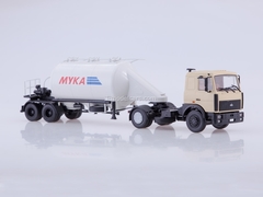 MAZ-5432 beige with semitrailer ASP-25 1:43 AutoHistory