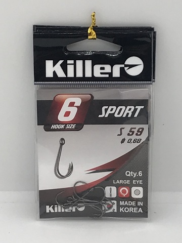 Крючок KILLER S-59 SPORT Ø 0,60 № 6 продажа от 10 шт.