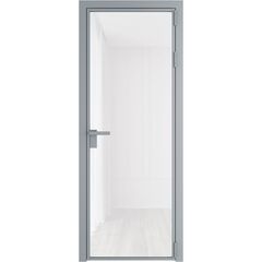Алюминиевая дверь 1AG серебро остеклённая