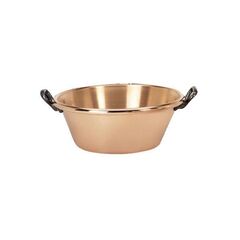 Миска медная для варенья 9,0л d38см h15см, с чугунными ручками 6200.38N