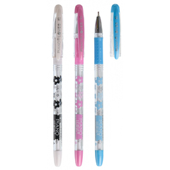 Ручка шариковая, масляная, Piano, синие чернила, серия "Loves", цветной корпус с цветочками, 50 шт