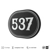 Номерок на дверь квартиры 537, для кабинета, офиса, шильдик 9 х 7 см, черный, Айдентика Технолоджи