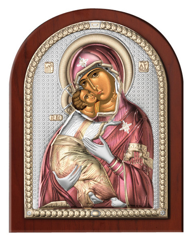 Серебряная икона Божья Матерь Владимирская