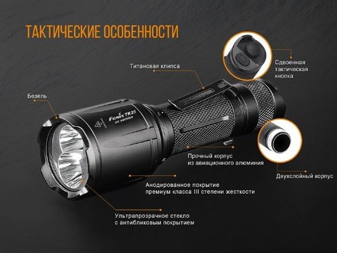 Фонарь светодиодный Fenix TK25 UV, 1000 лм, 18650 или CR123A