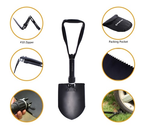 Картинка лопата Kingcamp 6806 Three Folding Shovel  - 5