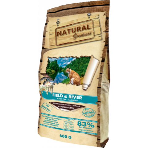 Natural Greatness Field & River Recipe сухой корм для кошек 0,6 кг