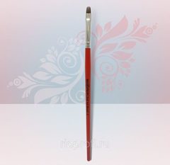 Rio Profi Кисть для геля в тубе овал (Красная) №6