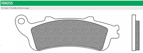 FD0255BT Тормозные колодки дисковые мото ROAD TOURING ORGANIC (FDB2075P)   NEWFREN