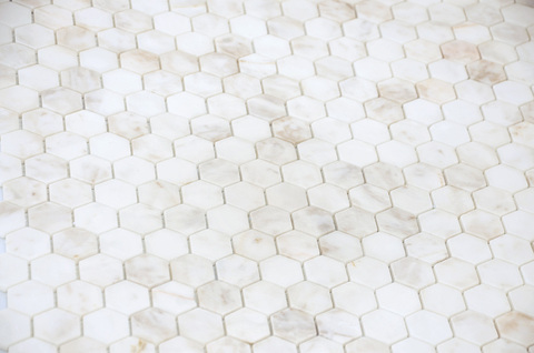 Мозаика Pietrine Hexagonal - Dolomiti Bianco матовая 28,5x30,5х0,6 см (чип 18х30х6 мм)