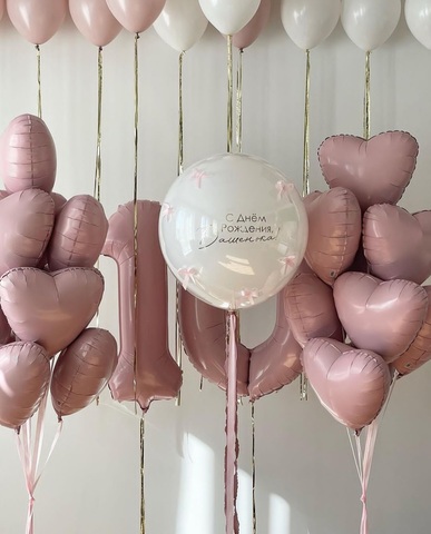 Заказать оформление воздушными шарами на день рождения девочке 10 лет Новосибирск