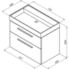 Aquanet 242260 Компл.2 - Тумба Nova 75 2 ящ. цв.дуб рошелье (242260)