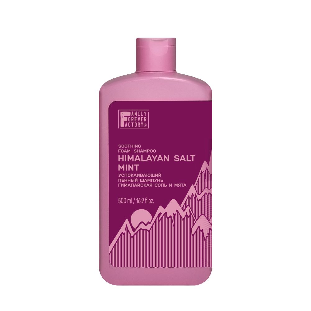 Family Forever Hair Pure Boom Шампунь Пенный успокаивающий Гималайская соль и мята 500мл