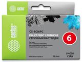 Картридж струйный Cactus CS-BCI6PC светло-голубой (12мл) для Canon BJC-8200; PIXMA MP750, MP760, MP780, iP4000, iP5000, iP6000D, iP8500; S800, S820D, S830D, S900, S9000, i865, i905D, i9100, i950, i965, i990, i9900, i9950