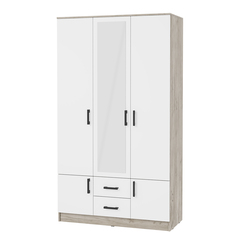 Шкаф трехстворчатый Ронда ШК 3 (дуб крафт серый/белый), Интерьер Центр, г.Пенза