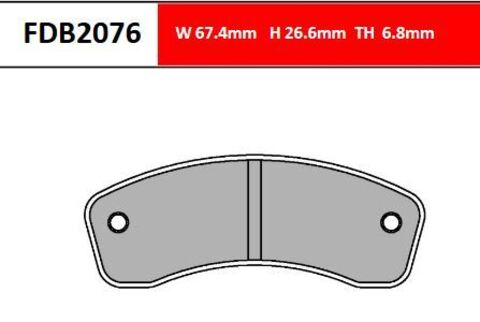 FDB2076KA Тормозные колодки дисковые, картинг