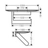 Hansgrohe WallStoris 27928670 Держатель для туалетной бумаги, с полкой (черный матовый)