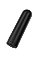 Черная перезаряжаемая вибропуля с пультом ДУ RealStick CALIBER - 