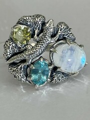 Ящерица (кольцо из серебра)