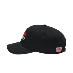 Бейсболка Alpha Industries Nasa Worm Logo Cap Black (Черная)