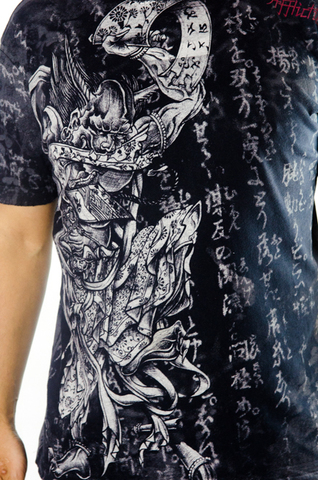 Affliction | Футболка Mens Scroll Tee A393 принт спереди