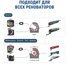 Насадка для МФИ ПРАКТИКА подошва дельта узкая 35мм, VELCRO,  с набором шлифлистов P40/80/1 (918-320)