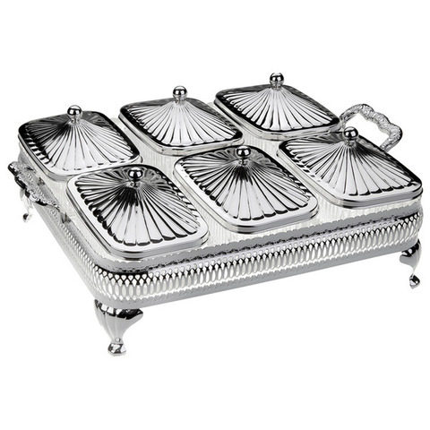 Мармит для 6-ти блюд с крышками 47х35х15см Queen Anne