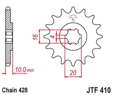 Звезда ведущая JTF410-14