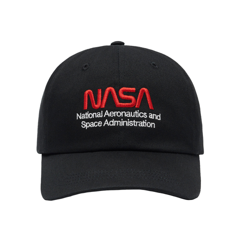 Бейсболка Alpha Industries Nasa Worm Logo Cap Black (Черная)