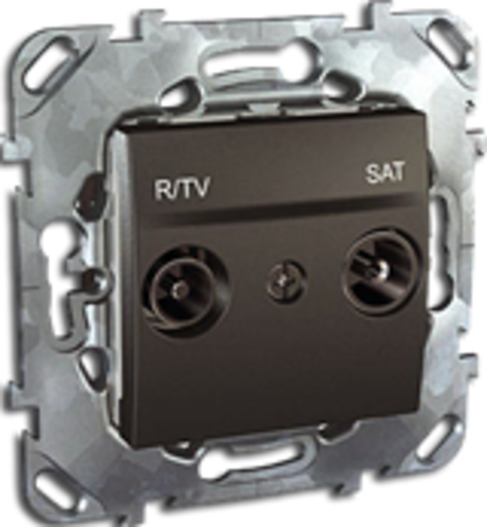 Розетка R-TV/SAT одиночная. Цвет Графит. Schneider electric Unica Top. MGU5.454.12ZD