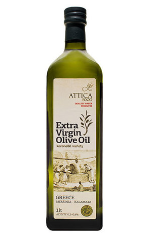 Оливковое масло первого холодного отжима Attica Food 1 л стекло