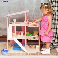 Кукольный домик "Коралловый риф" с мебелью 21 предмет